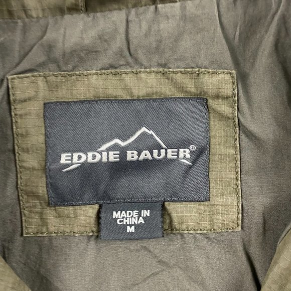 Eddie Bauer Travex Military Field Coat Jacket Men's Medium Cotton Army Green - Picture 10 of 15